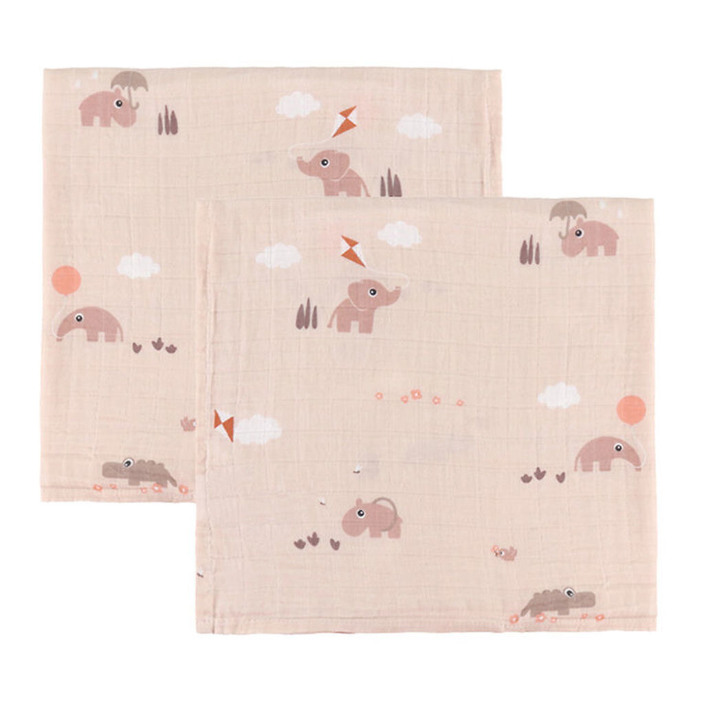 Done By Deer Stofbleer - Musselin - 2-pak - 65x65 cm - Playgroun