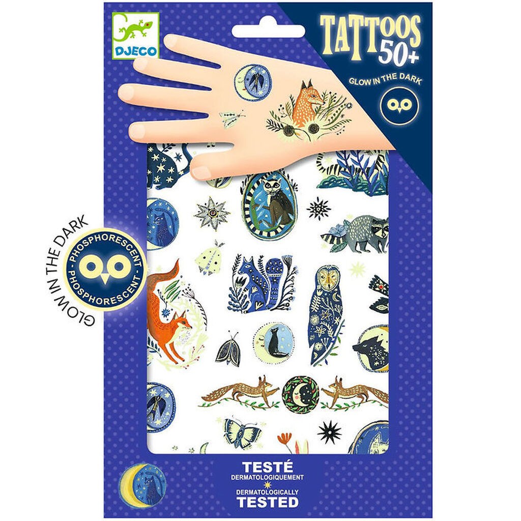 Djeco Tatoveringer - Nighttime Reflections - 50+ Tatoveringer