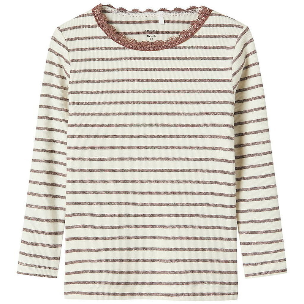 Name It Bluse - Slim - Rib - NmfNette - Peppercorn