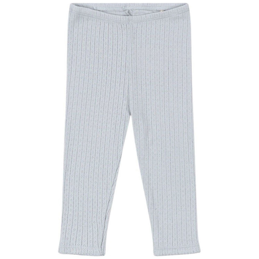 Konges Sløjd Leggings - Rib - Minnie - Gray Dawn m. Hulmønster