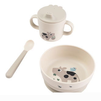 Done by Deer Spisesæt - 3 Dele - Foodie - Tiny Farm - Sand