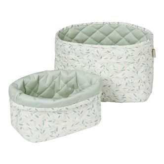 Cam Cam Opbevaringskurve - 2 stk. - 24/22 cm - Green Leaves