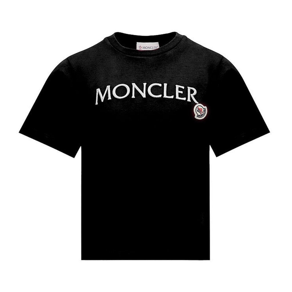 Moncler T-shirt - Sort m. Hvid