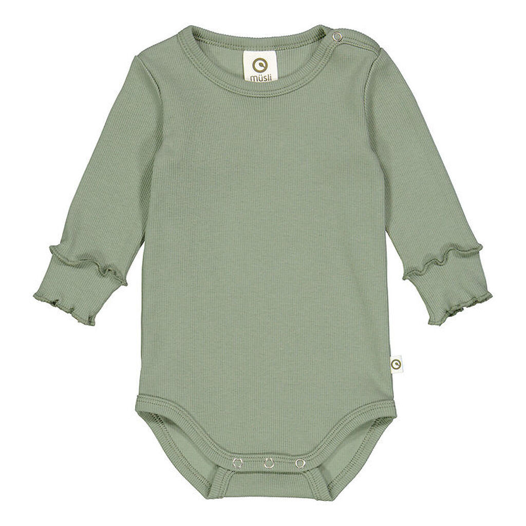 Müsli Body l/æ - Rib - Cozy Me - Poetry Green