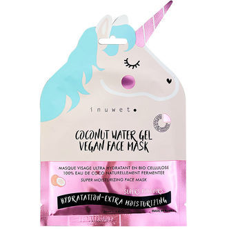 Inuwet Ansigtsmaske - Unicorn - Bio Cellulose - Coconut - Pink