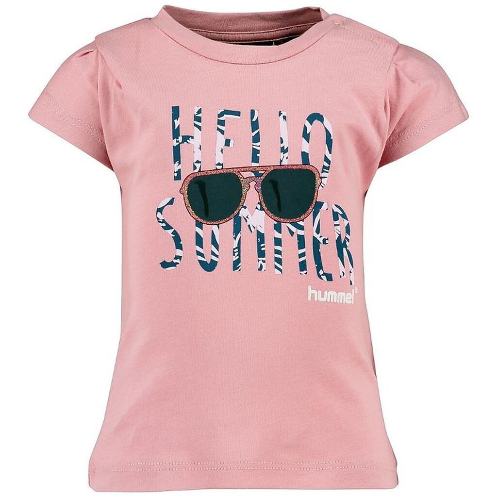 Hummel T-Shirt - HMLLoralai - Lyserød m. Print