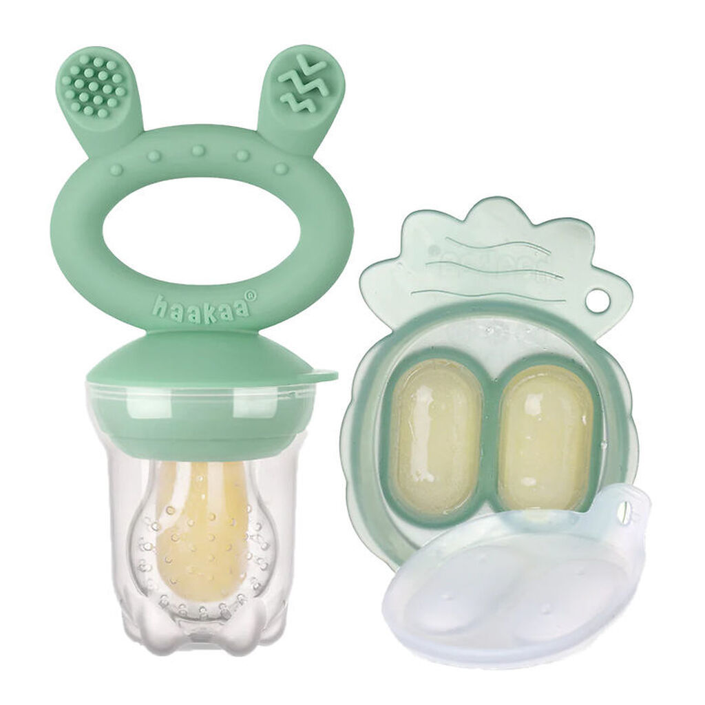 Haakaa Food Feeder m. Frysebakke - Pea Green