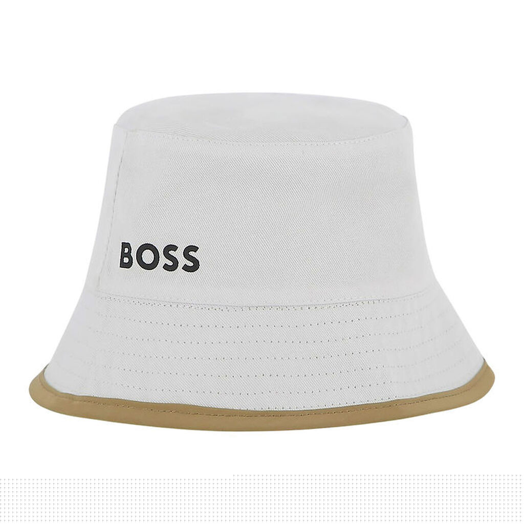 BOSS Bøllehat - vendbar - Dark Stone/Hvid