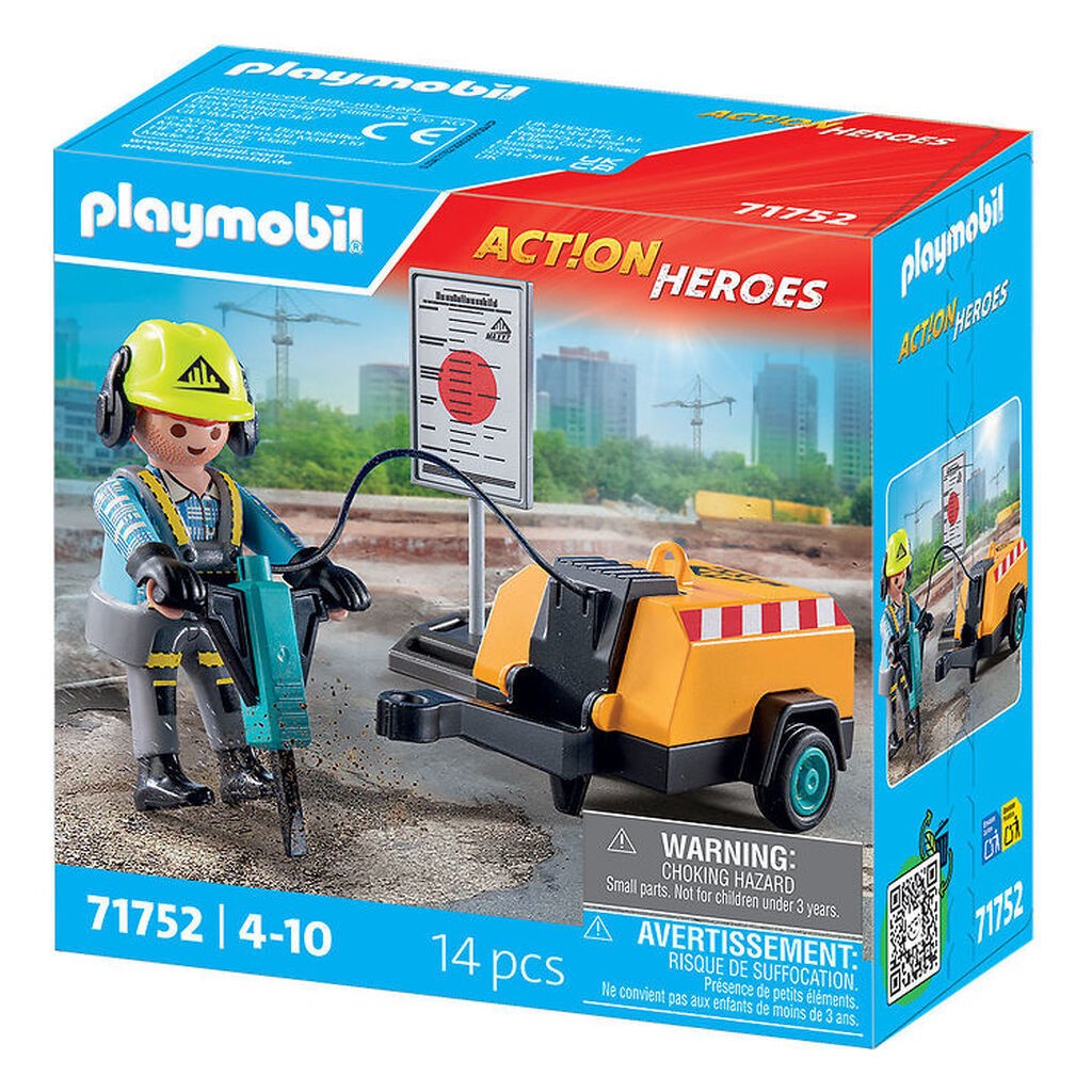 Playmobil Action Heroes - Byggearbejder - 71752 - 14 Dele