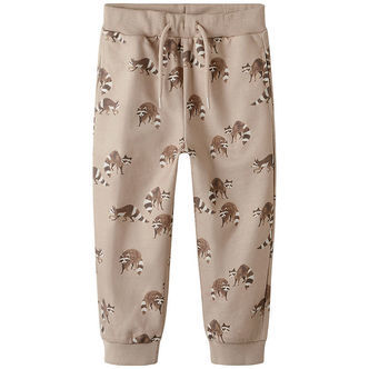 Name it Sweatpants - NmmKeonel - Simply Taupe m. Print