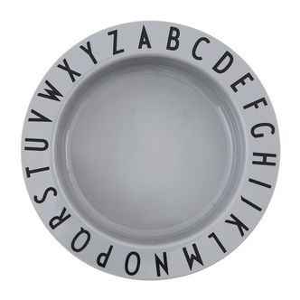 Design Letters Skål - Tritan - 15,5 cm - Eat & Learn - Grå