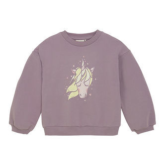 Minymo Sweatshirt - Elderberry m. Print