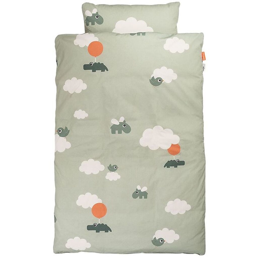Done by Deer Sengetøj - Baby - Happy Clouds - Grøn