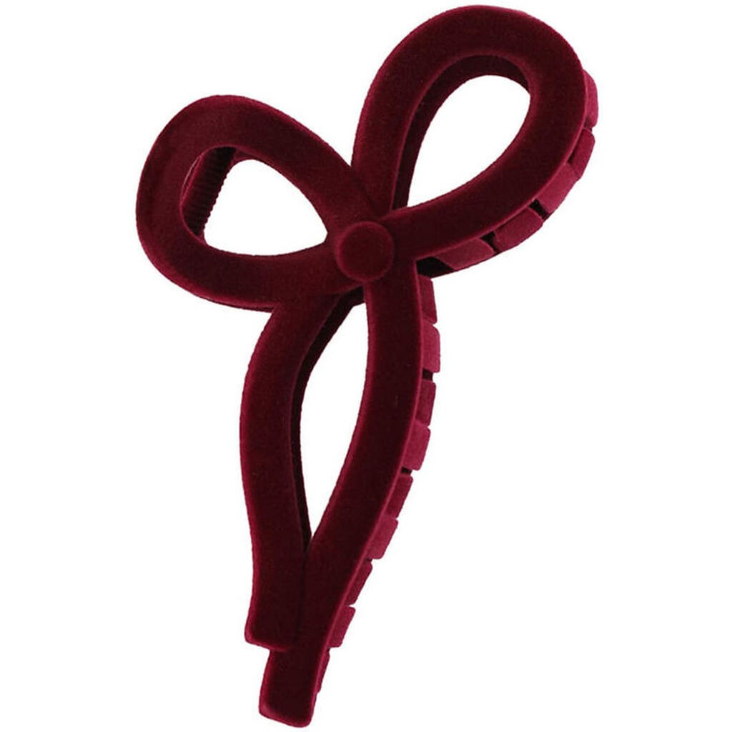By Stær Hårklemme - Merina Velour - 13 cm - Stor - Bordeaux