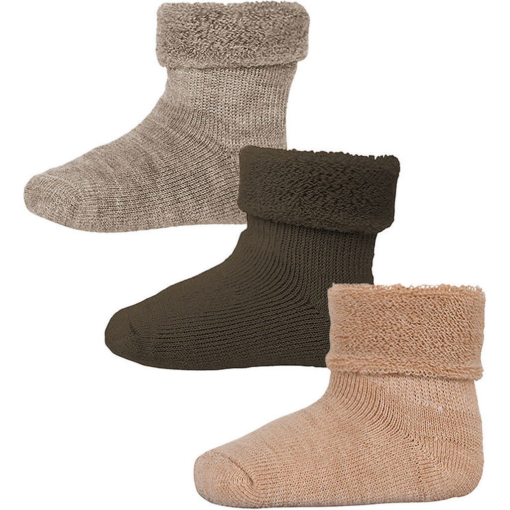 MP Strømper - 3-pak - Uld - Brown Melange