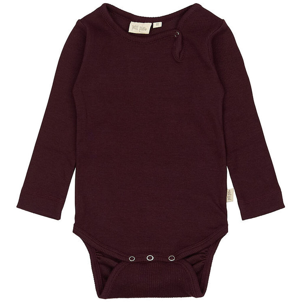 Petit Piao Body l/æ - Rib - Modal - Dark Grape