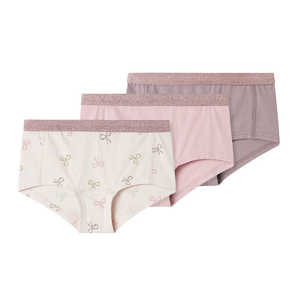 Name It Hipsters - 3-Pak - Noos - NkfHipsters - Barely Pink/Bows