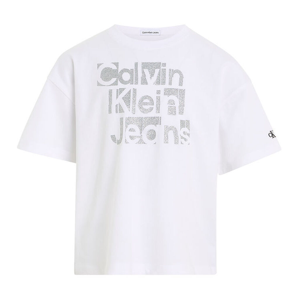 Calvin Klein T-shirt - Metallic CKJ Boxy - Bight White