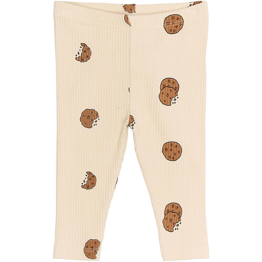 The New Siblings Leggings - Rib - TnsbRyan - Gardenia AOP