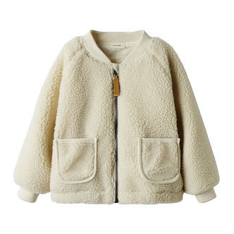 Lil' Atelier Fleecejakke - NmnLajo - Turtledove/Moon