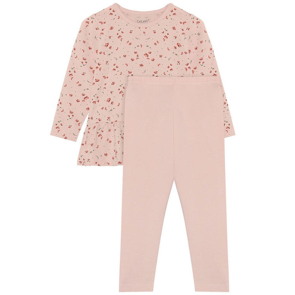 CeLaVi Nattøj - AOP - 2-delt - Sepia Rose