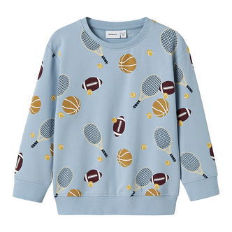 Name It Sweatshirt - NmmKeaton - Dusty Blue m. Print