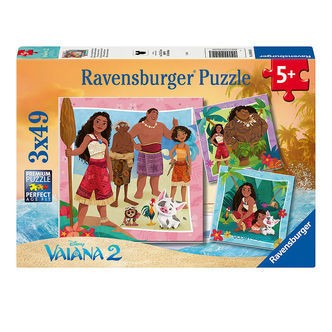 Ravensburger Puslespil - 3x49 brikker - Disney Vaiana