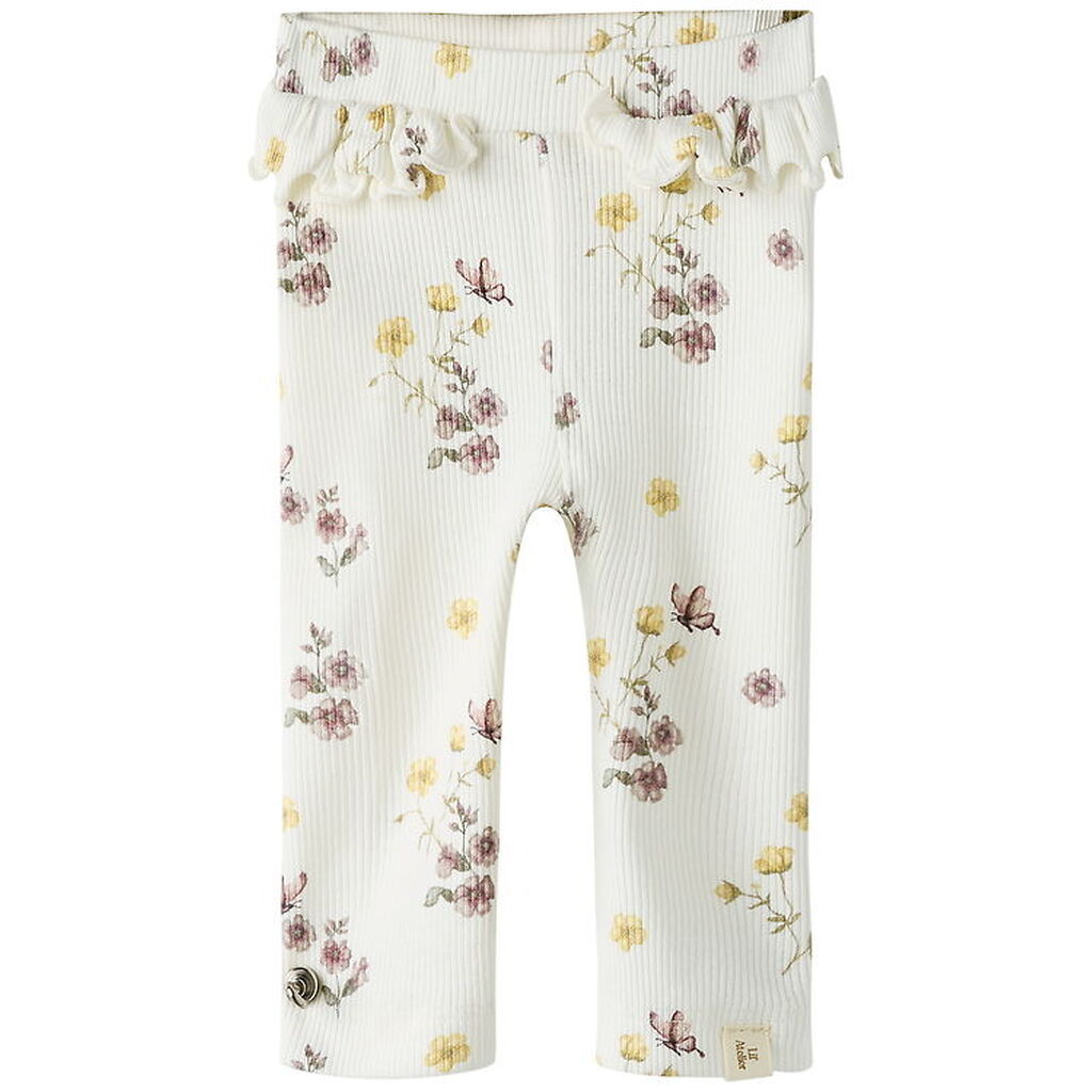 Lil' Atelier Leggings - NbfGavo - Coconut Milk/Flower Mix