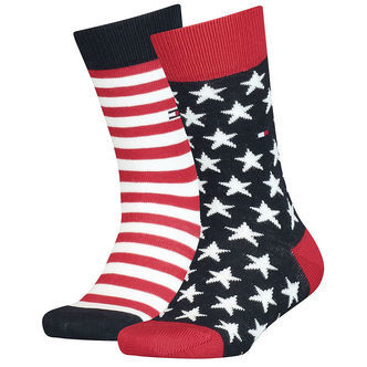 Tommy Hilfiger Strømper - 2-pak - Stars and stripes - Tommy Orig