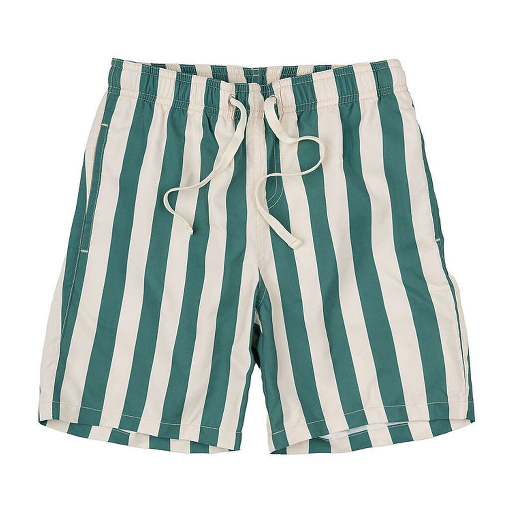 The New Badeshorts - TnNibes - Bottle Green Striped