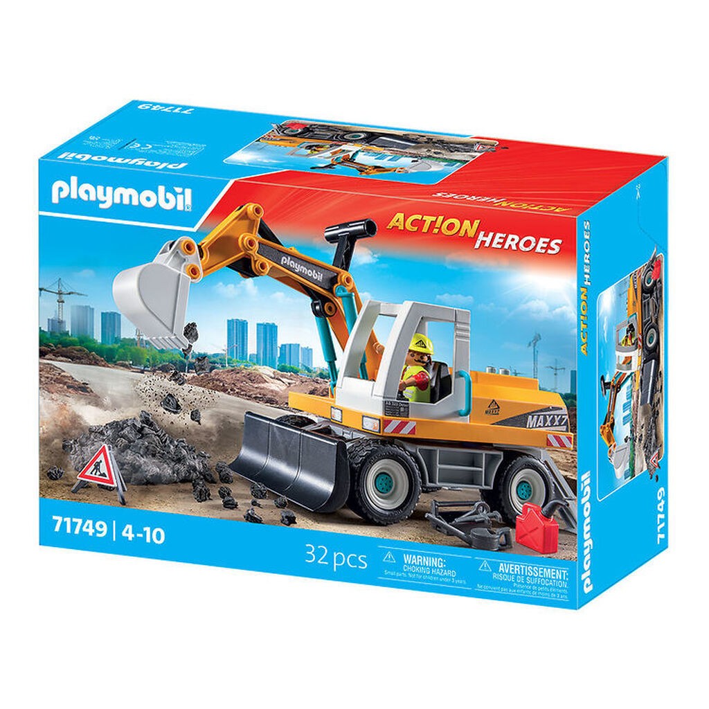 Playmobil Action Heroes - Stor Gravemaskine - 71749 - 32 Dele