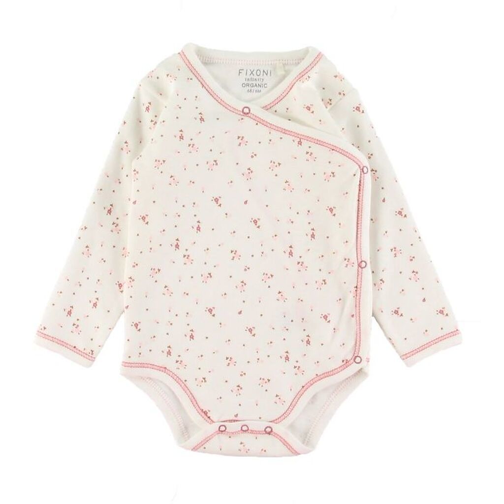 Fixoni Slå-om Body l/æ - Light Rose m. Blomster