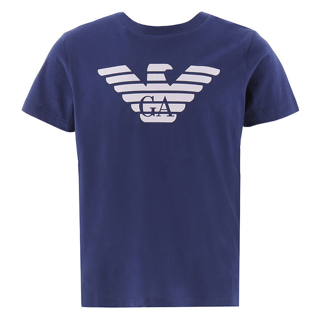 Emporio Armani T-shirt - Blå/Hvid m. Logo