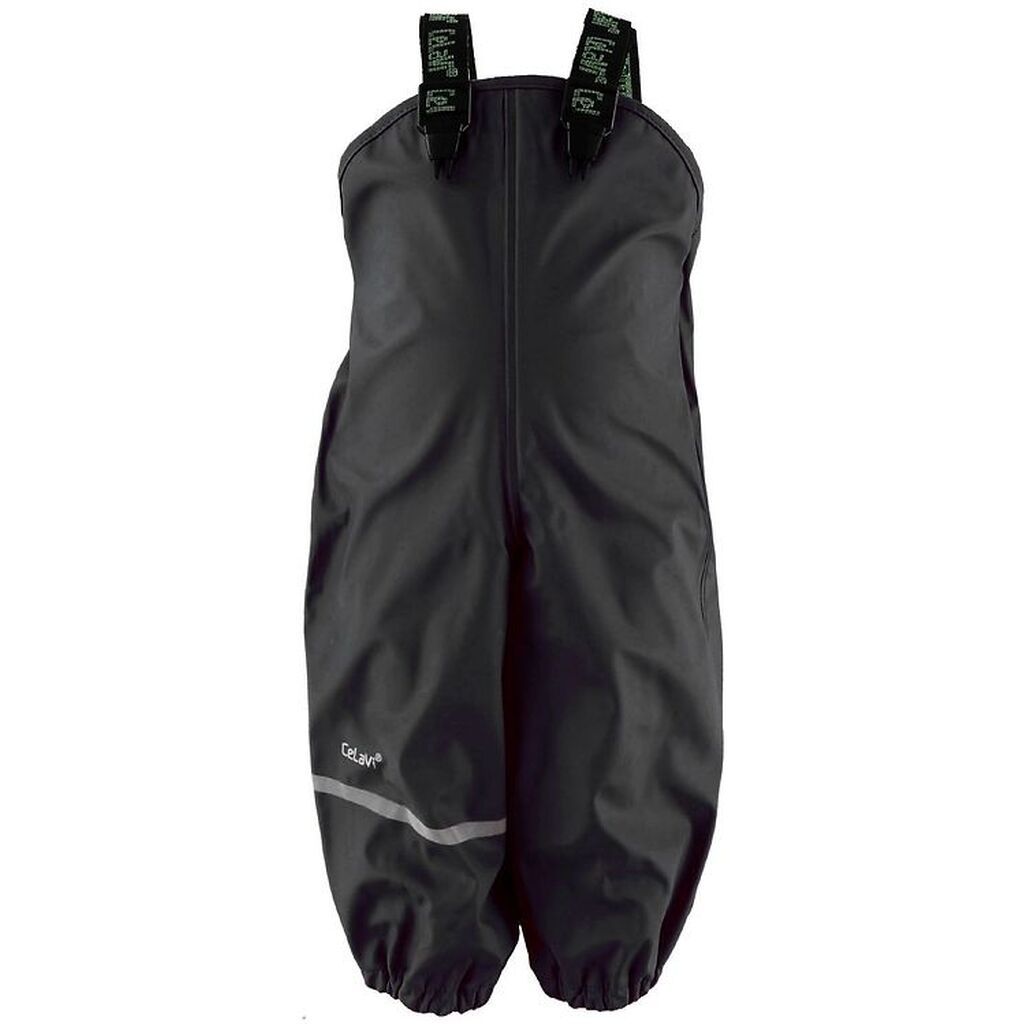 CeLaVi Regnbukser m. Seler - PU - Sort