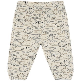 Minymo Sweatpants - White Swan m. Vilde Dyr