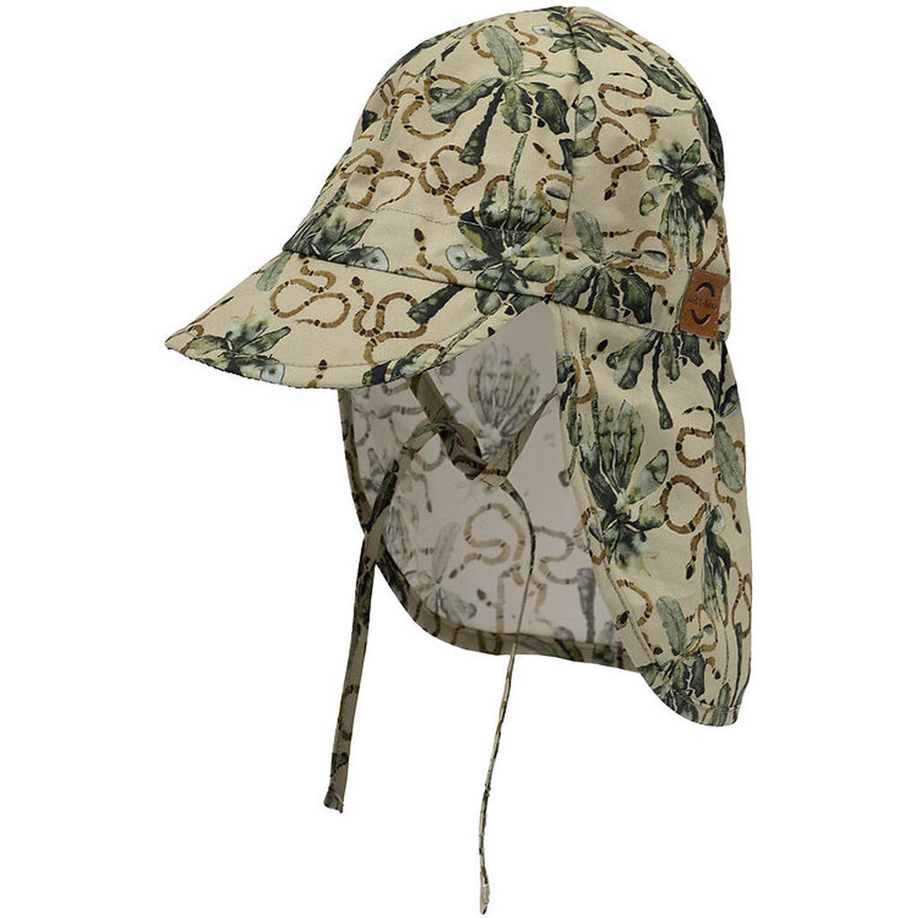 Mikk-Line Legionærhat - Long Neck - UV50+ - Gray Green m. Print