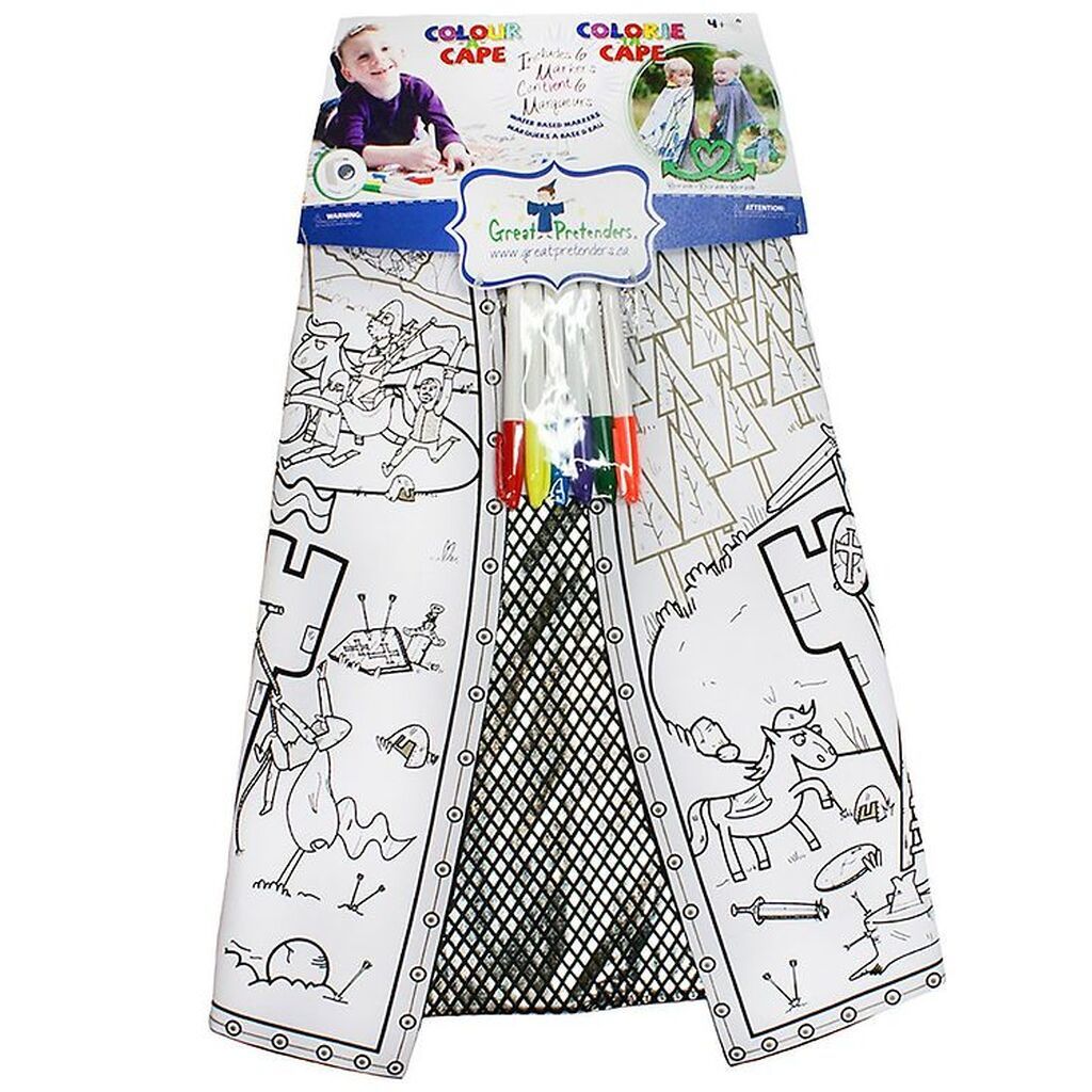 Great Pretenders Udklædning - Colour-A-Cape - Ridder