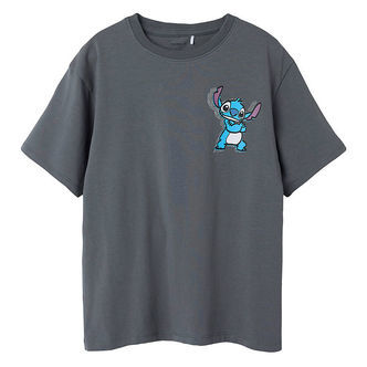 Name It T-Shirt - NkmDixie Stitch - Lava Smoke m. Print