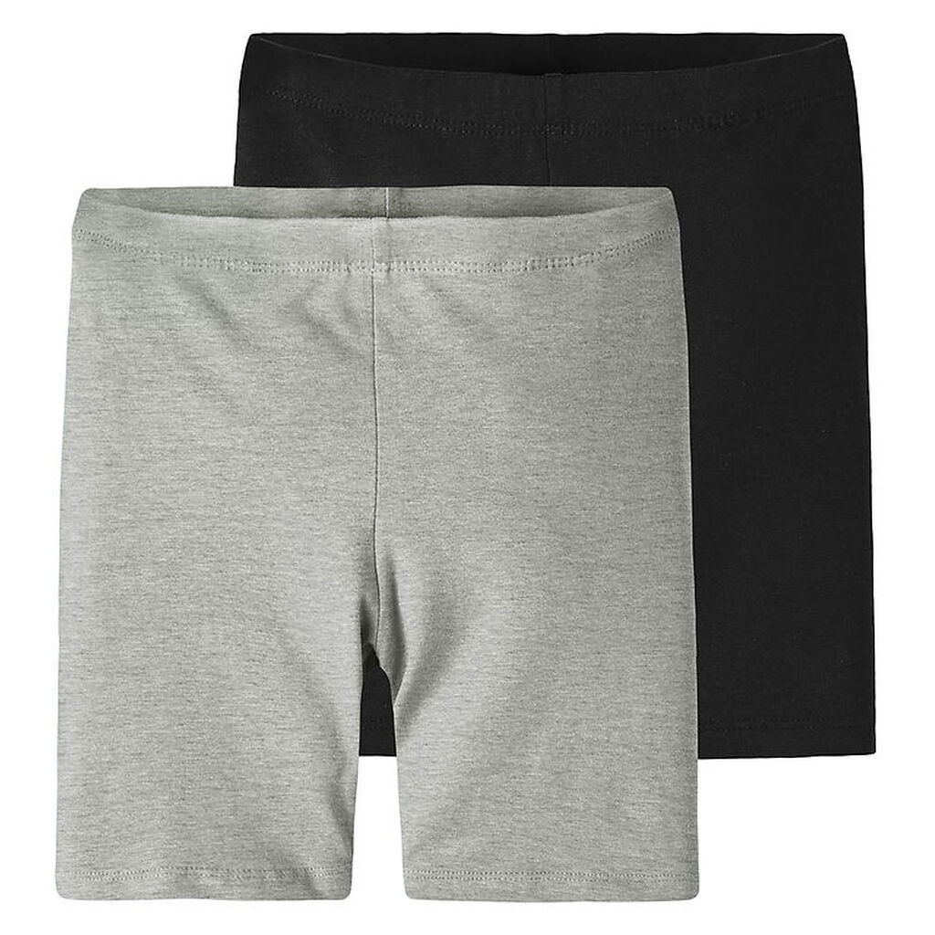 Name It Cykelshorts - Noos - 2-pak - NkfVivian - Sort/Gråmeleret