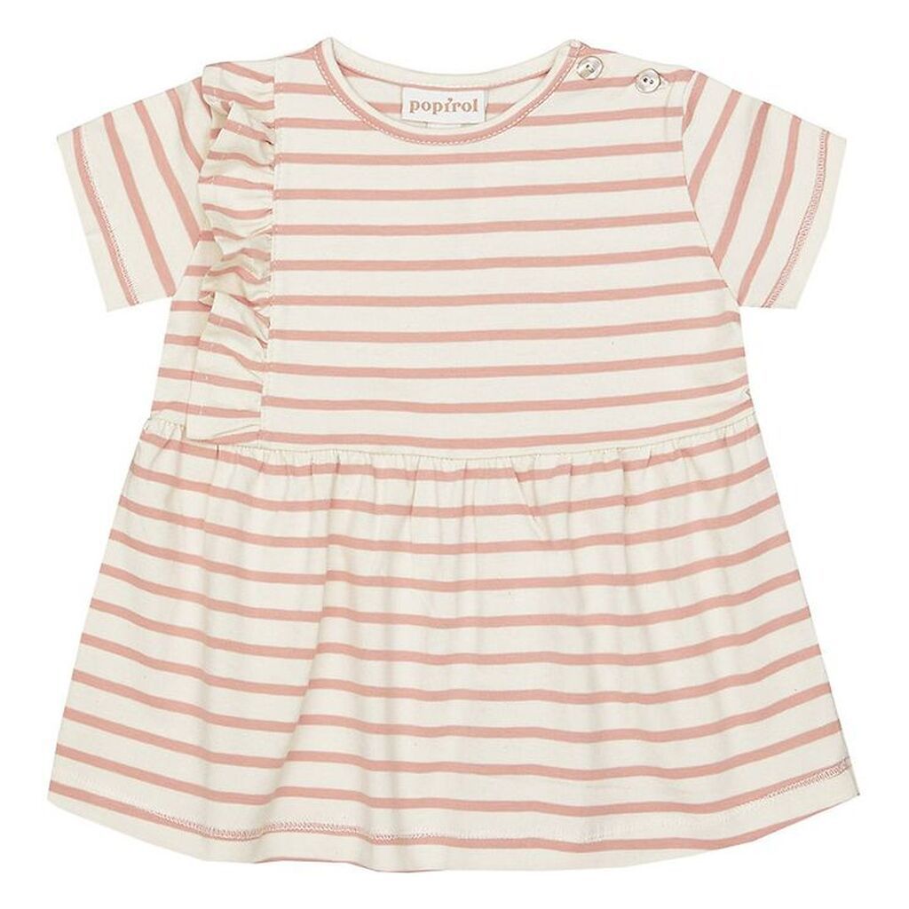 Popirol Kjole - Poanneli Baby Dress - Striped Vanilla