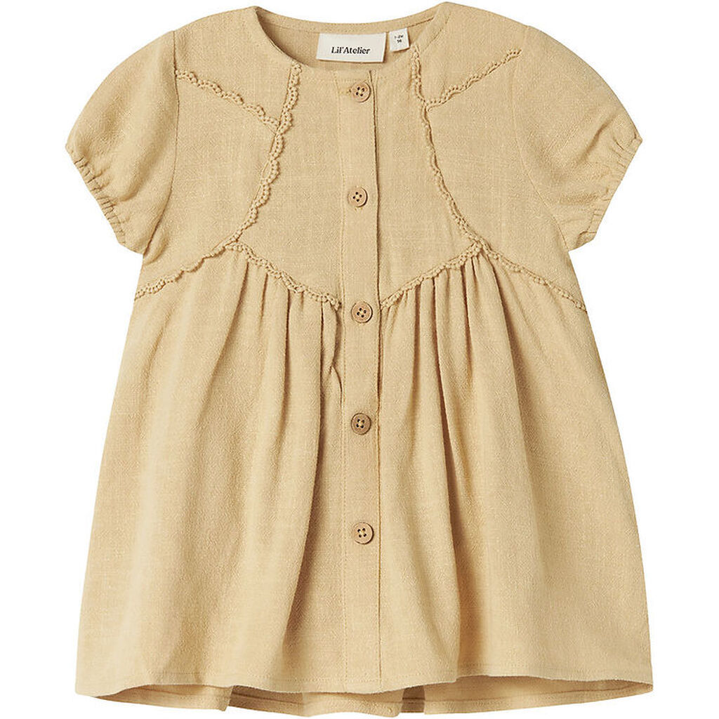 Lil Atelier Kjolebody k/æ - NbfDamla - Viskose/Hør - Taos Taupe