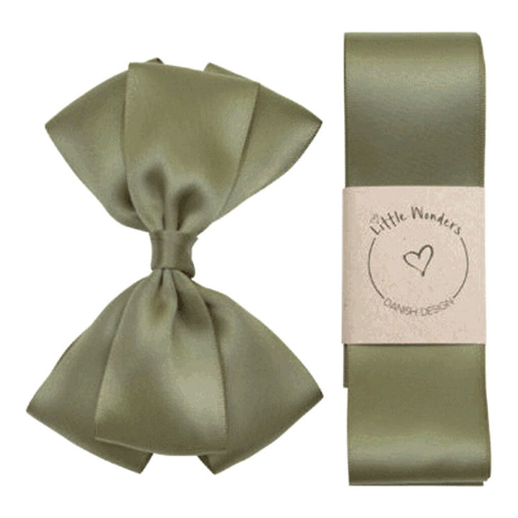 Little Wonders Dåbsbånd m. Sløjfe - Armygrøn