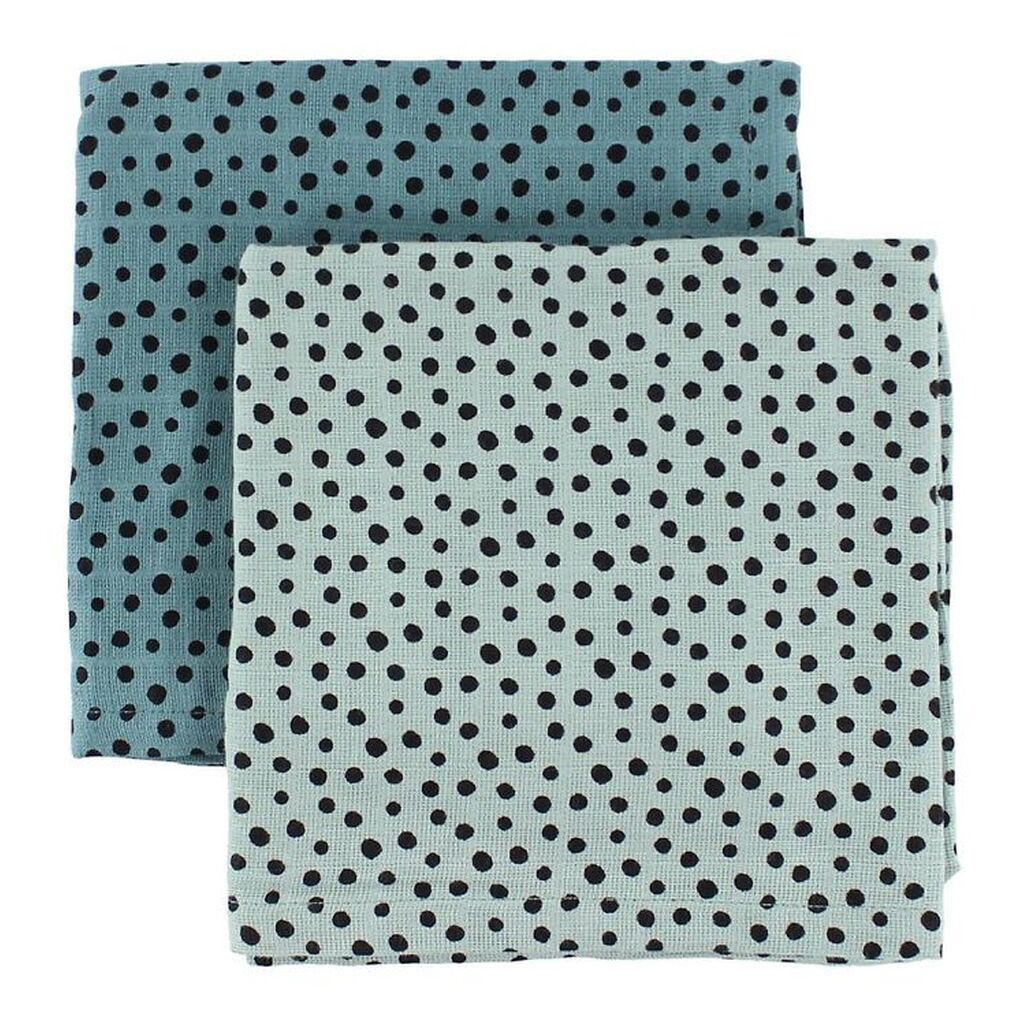 Done By Deer Stofble - 2-pak - 70x70 - Blå m. Prikker
