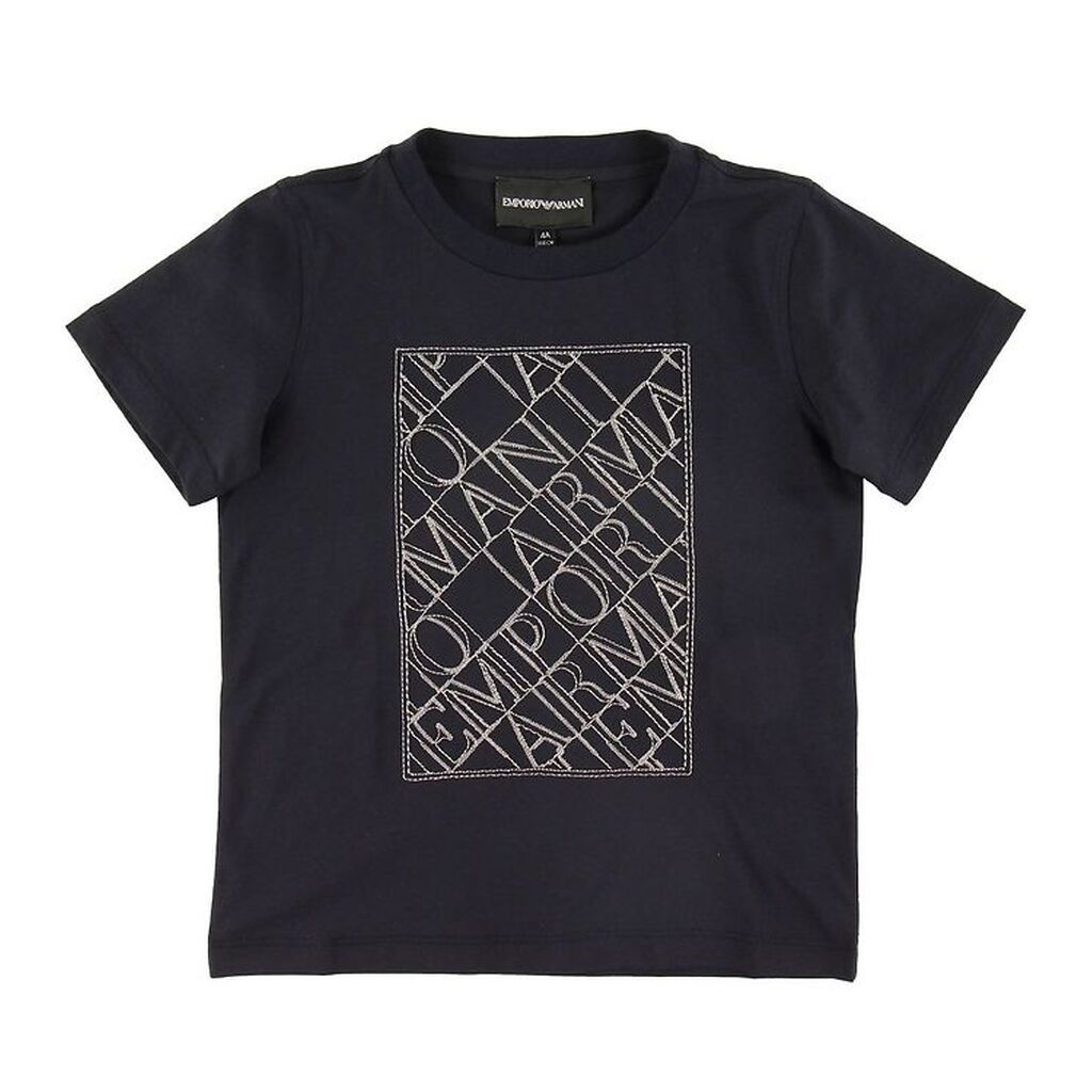 Emporio Armani T-shirt - Navy m. Broderi