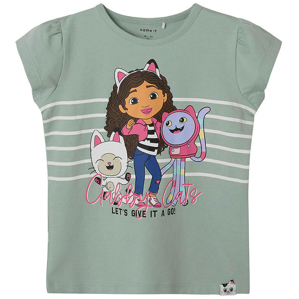 Name It T-shirt - NmfMaria - Gabby - Aqua Gray