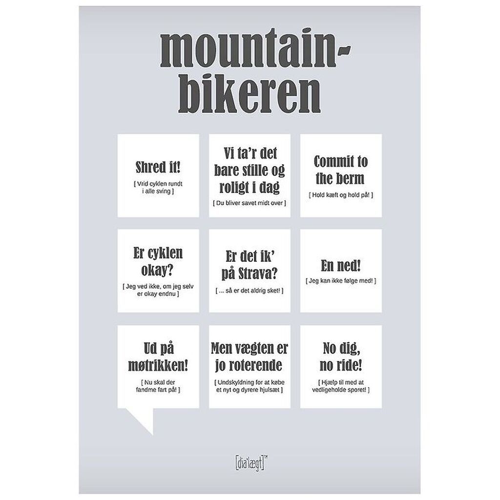 Dialægt Plakat - 30x42 - Mountainbikeren
