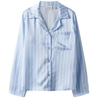 Name It Natskjorte - Satin - NkfRuth - Kentucky Blue