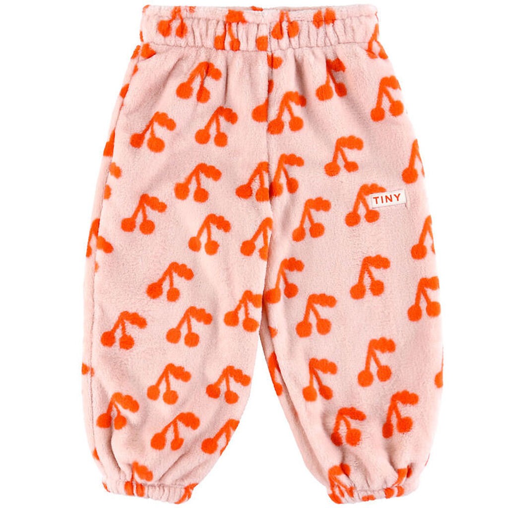 Tiny Cottons Fleecebukser - Cherries - Wild Rose