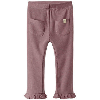 Lil Atelier Leggings - Rib - NbfDarla - Nostalgia Rose