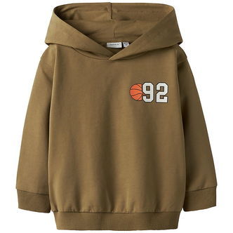 Name It Hættetrøje - NmmKelvin - Dull Gold m. Print